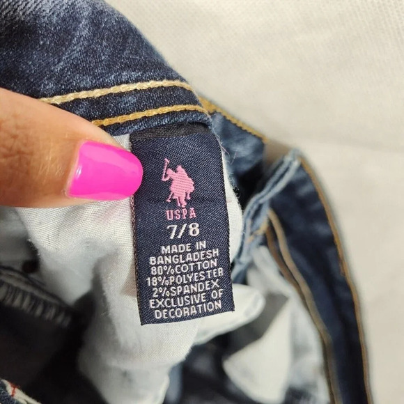 US Polo Assn Kate Skinny Jeans Women Size 7 8 Blue Denim Medium Wash - Picture 6 of 7